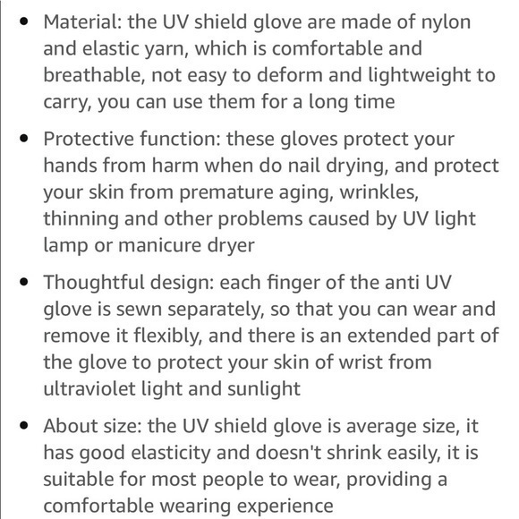 🆕 UV Shield Glove Gel Manicures Glove Anti UV Fingerless Gloves Protect Hands - Picture 4 of 8